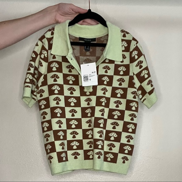 Forever 21 Tops - Forever21 checkered knit top - Size S - $16